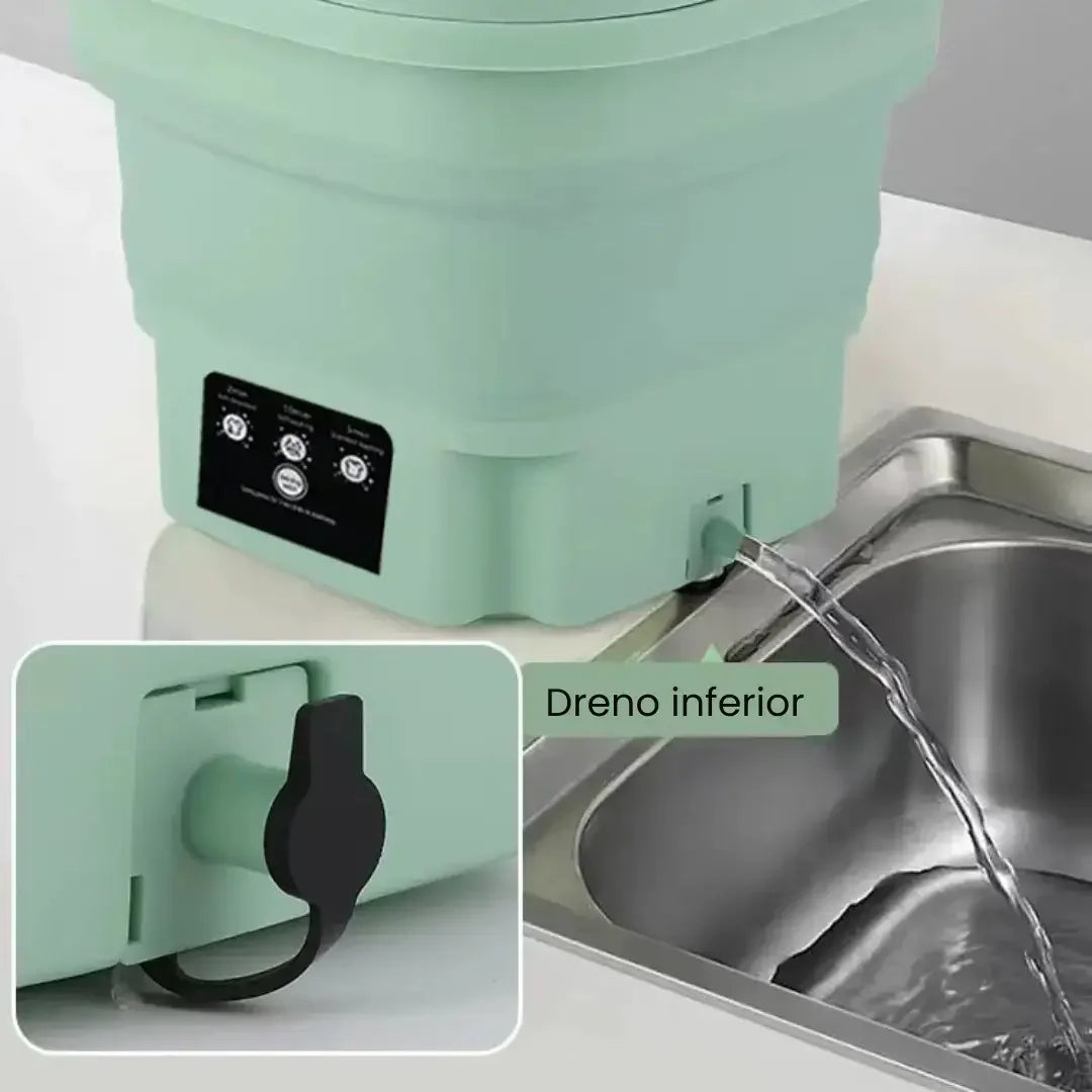 LavaFlex Premium - Mini Lavadora Dobrável 11L