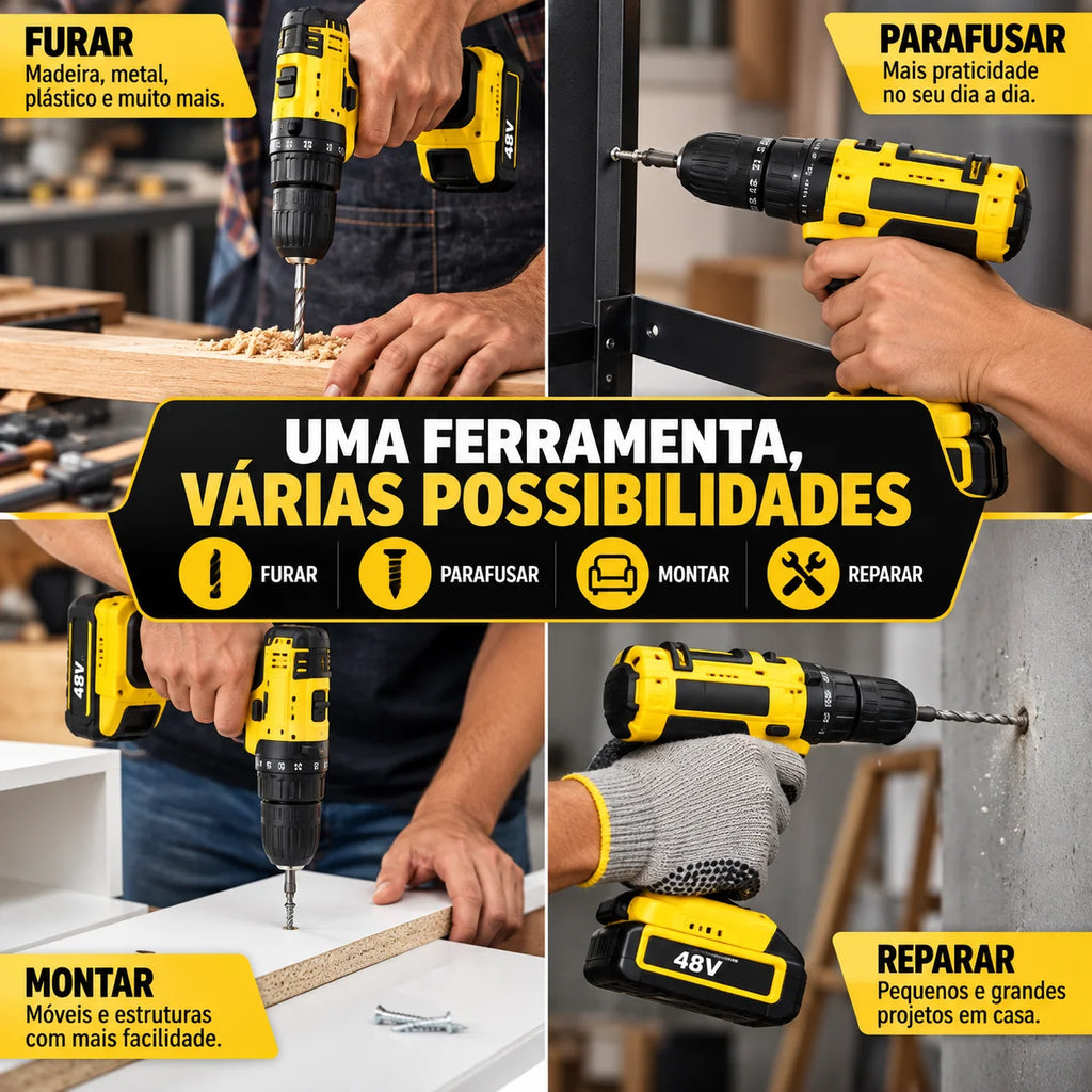 FuraMax Pro 48V – Parafusadeira e Furadeira