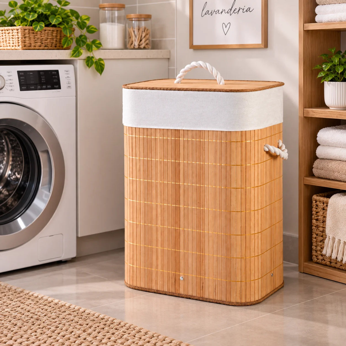 OrganizaLar Premium – Cesto de Roupas 72L