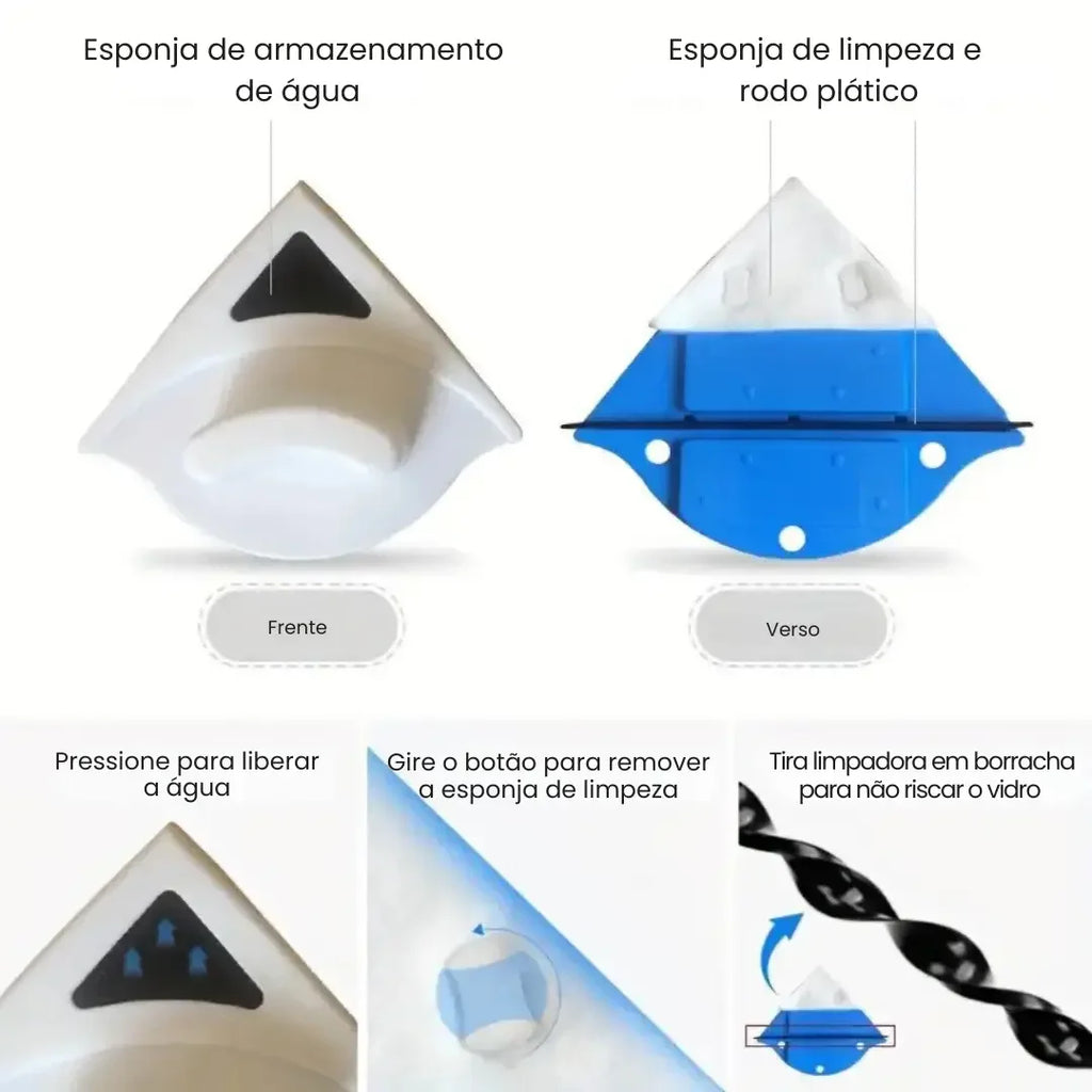 MagniClean Pro™ - Limpador de Vidros