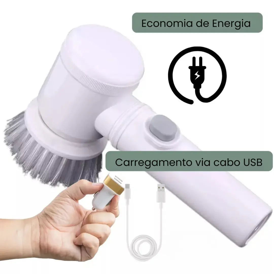 PowerClean - Escova Elétrica Recarregável 5 em 1