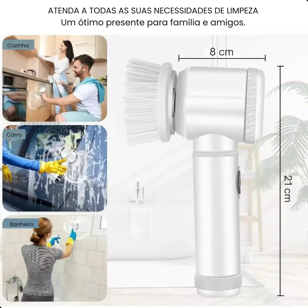 PowerClean - Escova Elétrica Recarregável 5 em 1