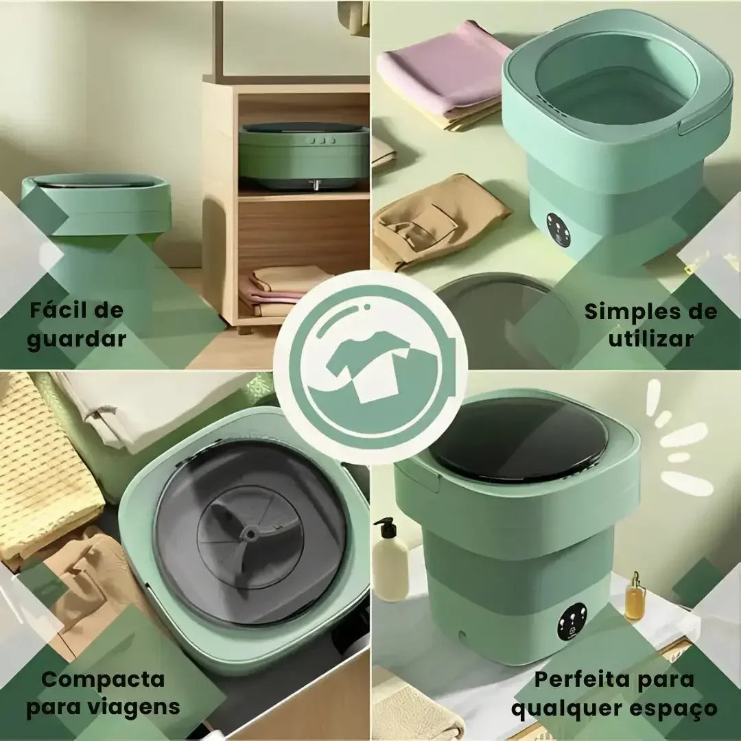 LavaFlex Premium - Mini Lavadora Dobrável 11L