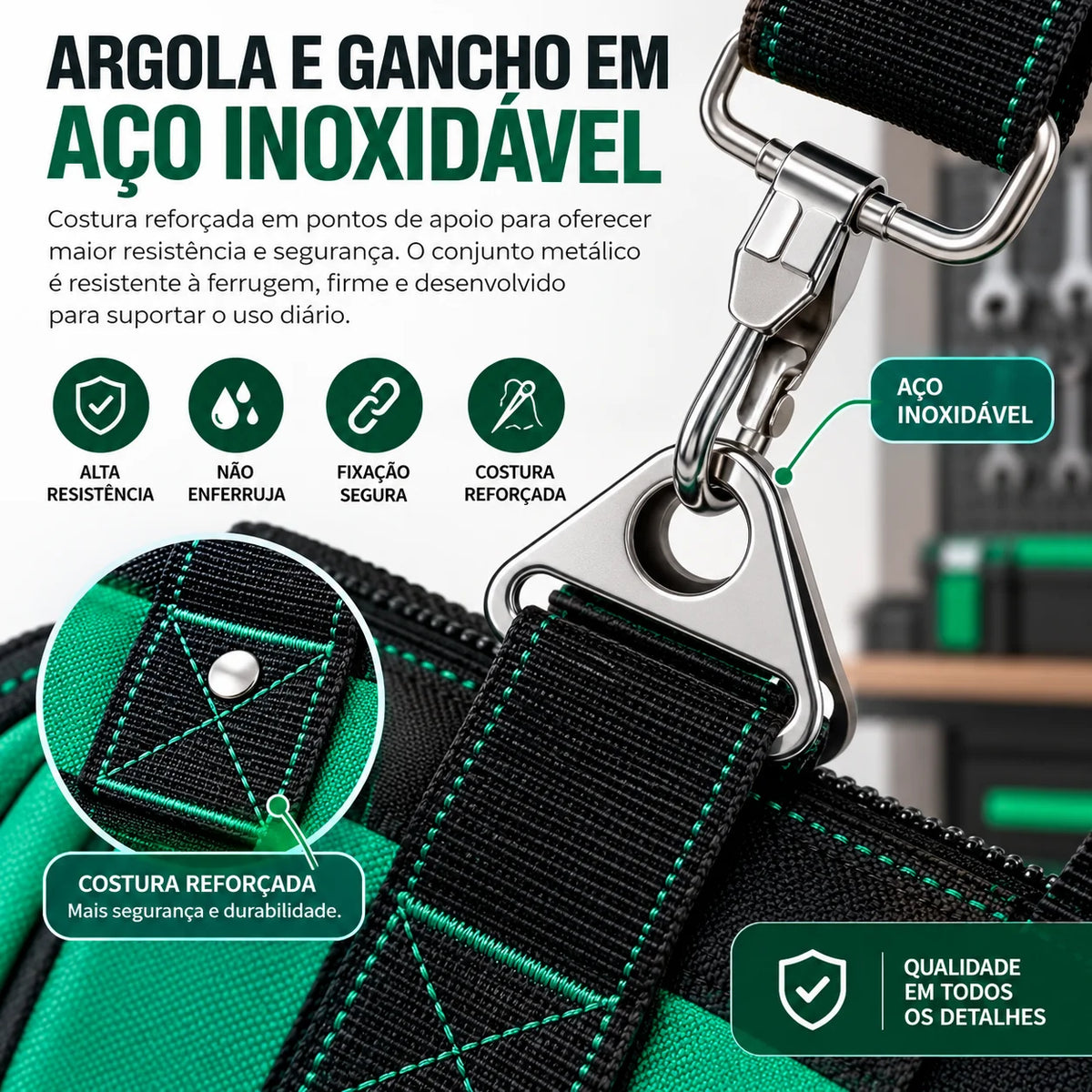 Bolsa Ferramentas Premium – Reforçada e Multiuso