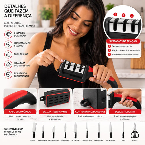 CorteMax – Afiador Profissional de Facas
