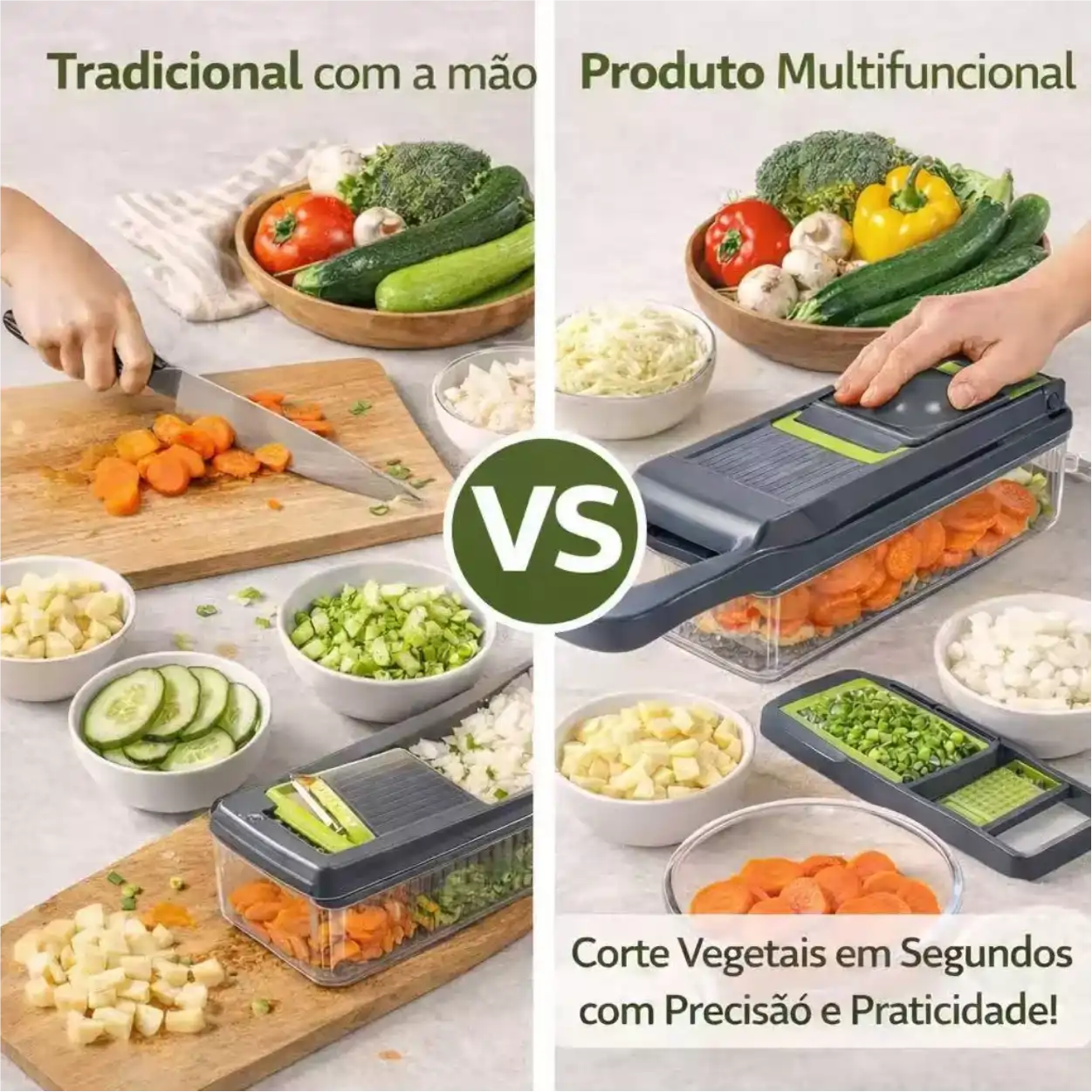 CortaTudo Premium 16 em 1 - Fatiador e Ralador de Legumes