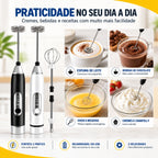 BateMix – Mixer e Espumador Elétrico 2 em 1