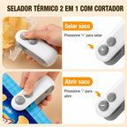 LACRE PRO™  Seladora e Cortadora de Embalagens USB 2 em 1