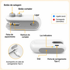 LACRE PRO™  Seladora e Cortadora de Embalagens USB 2 em 1