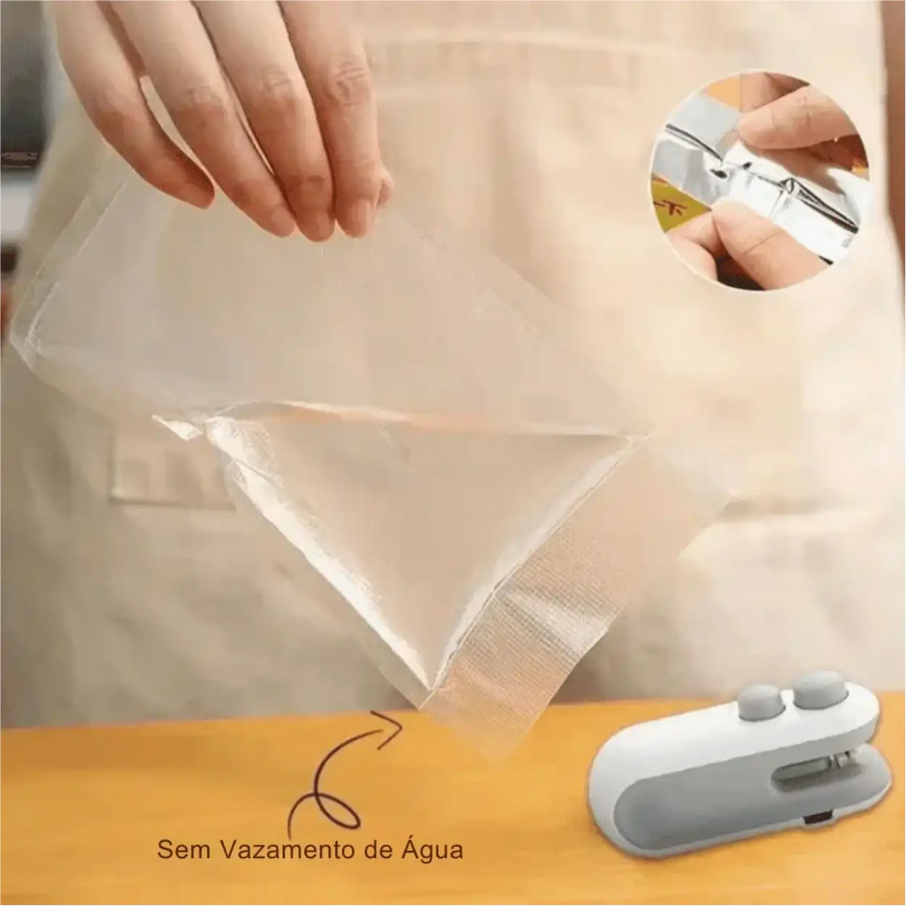 LACRE PRO™  Seladora e Cortadora de Embalagens USB 2 em 1