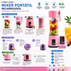 TurboMix Go – Mini Liquidificador Portátil USB