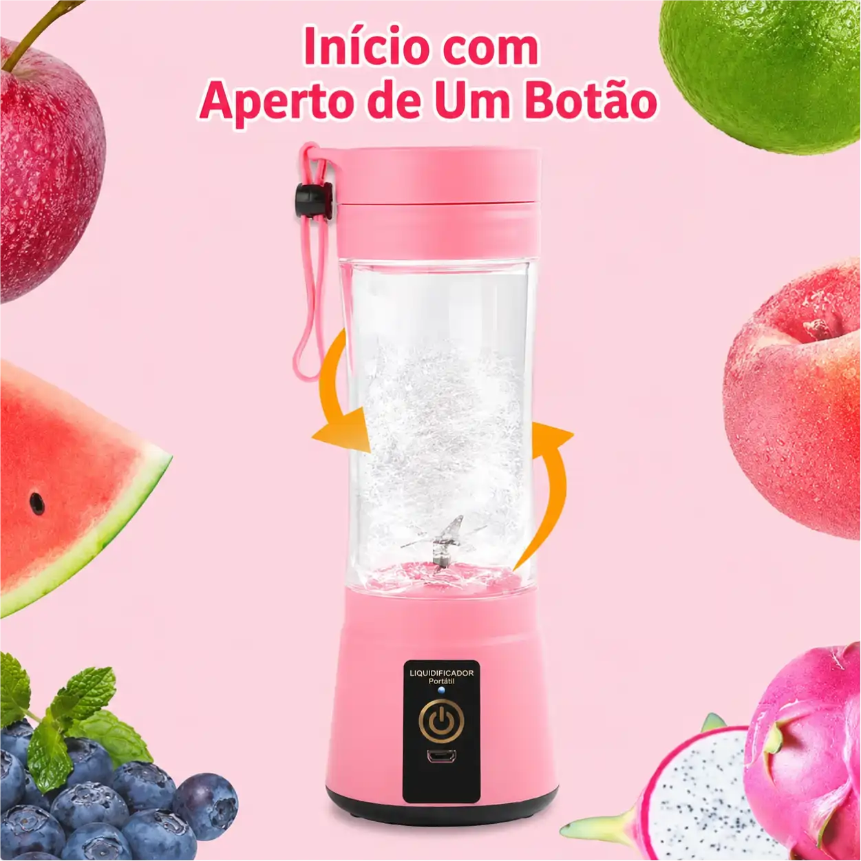 TurboMix Go – Mini Liquidificador Portátil USB