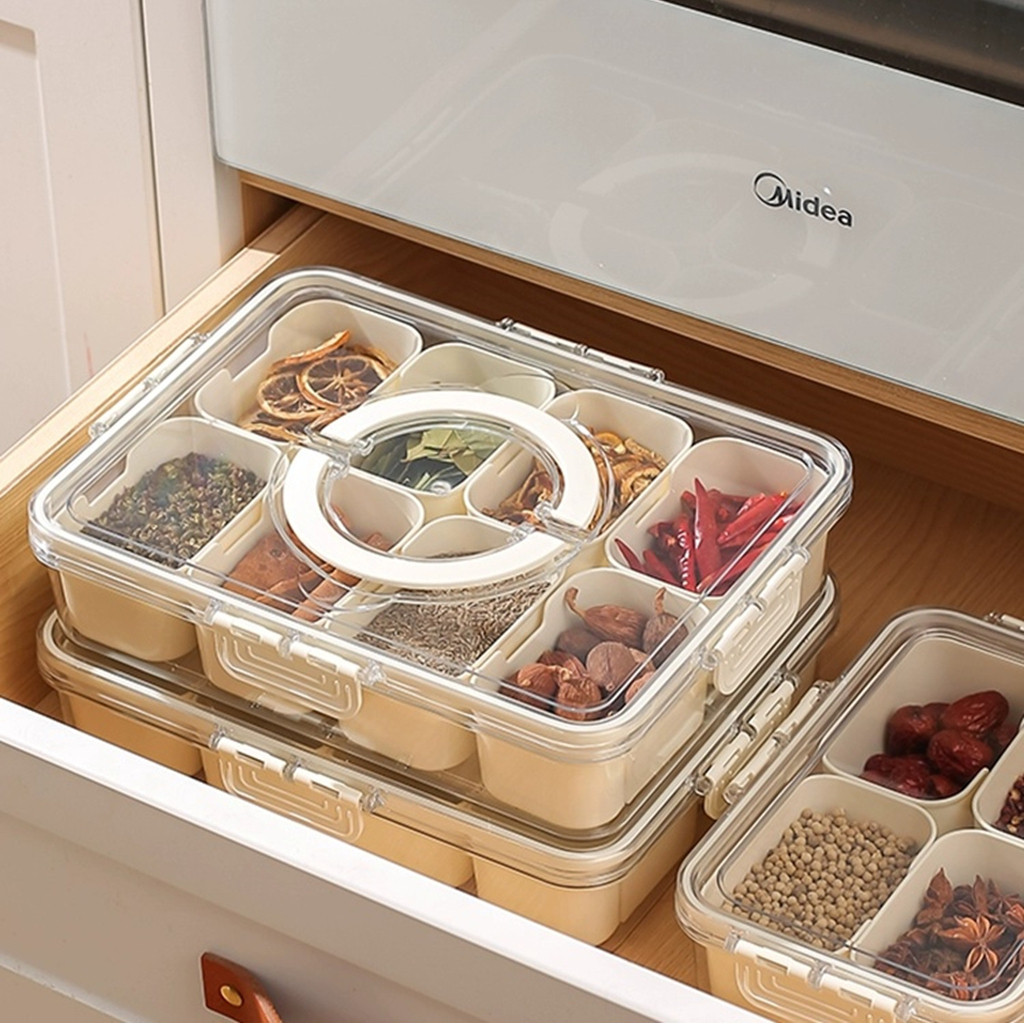 FreshBox Premium – Organizador Hermético para Geladeira com 8 Divisórias